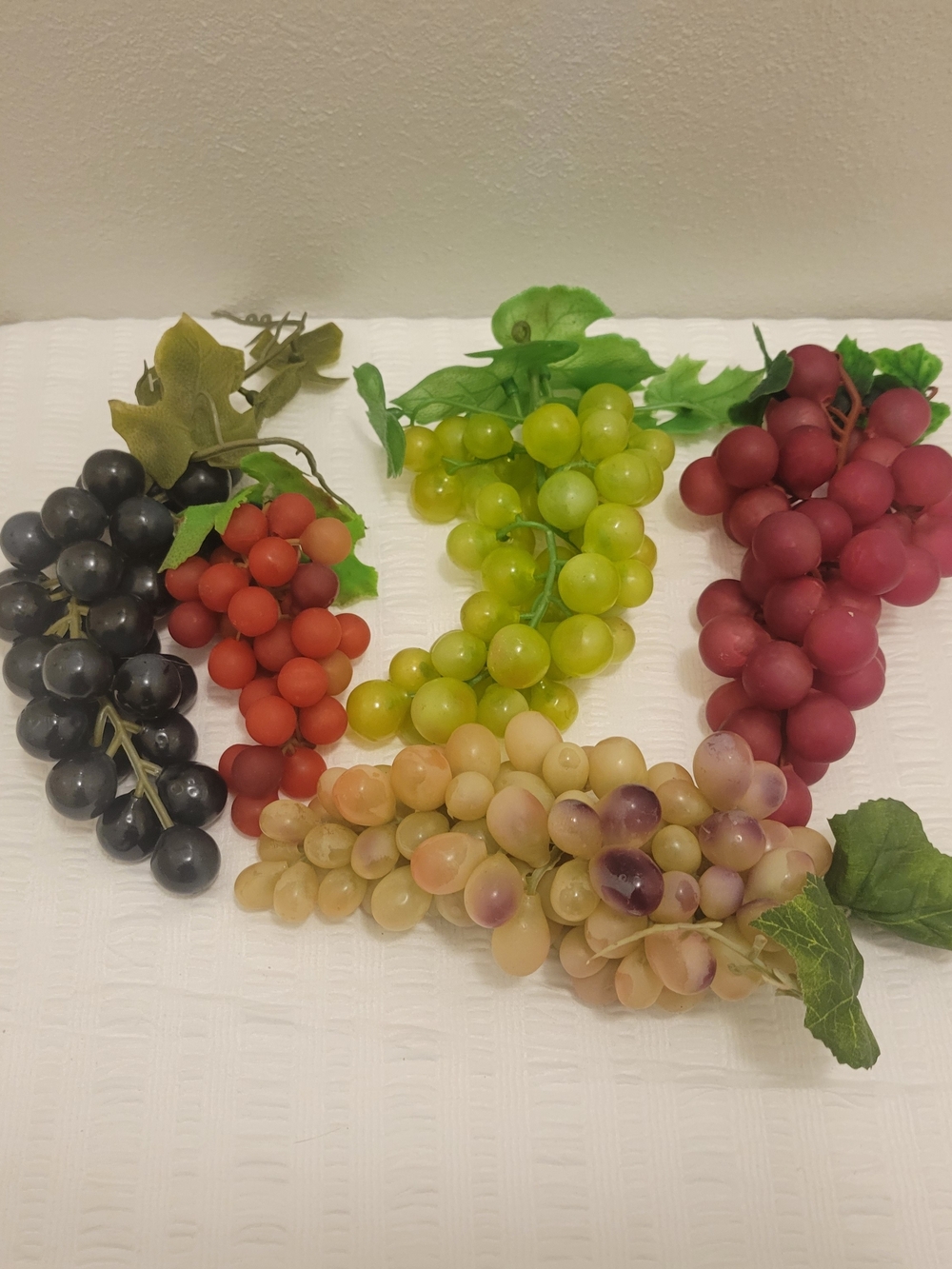 Assorted Faux Grape Clusters - Multicolor Decorative Fruit